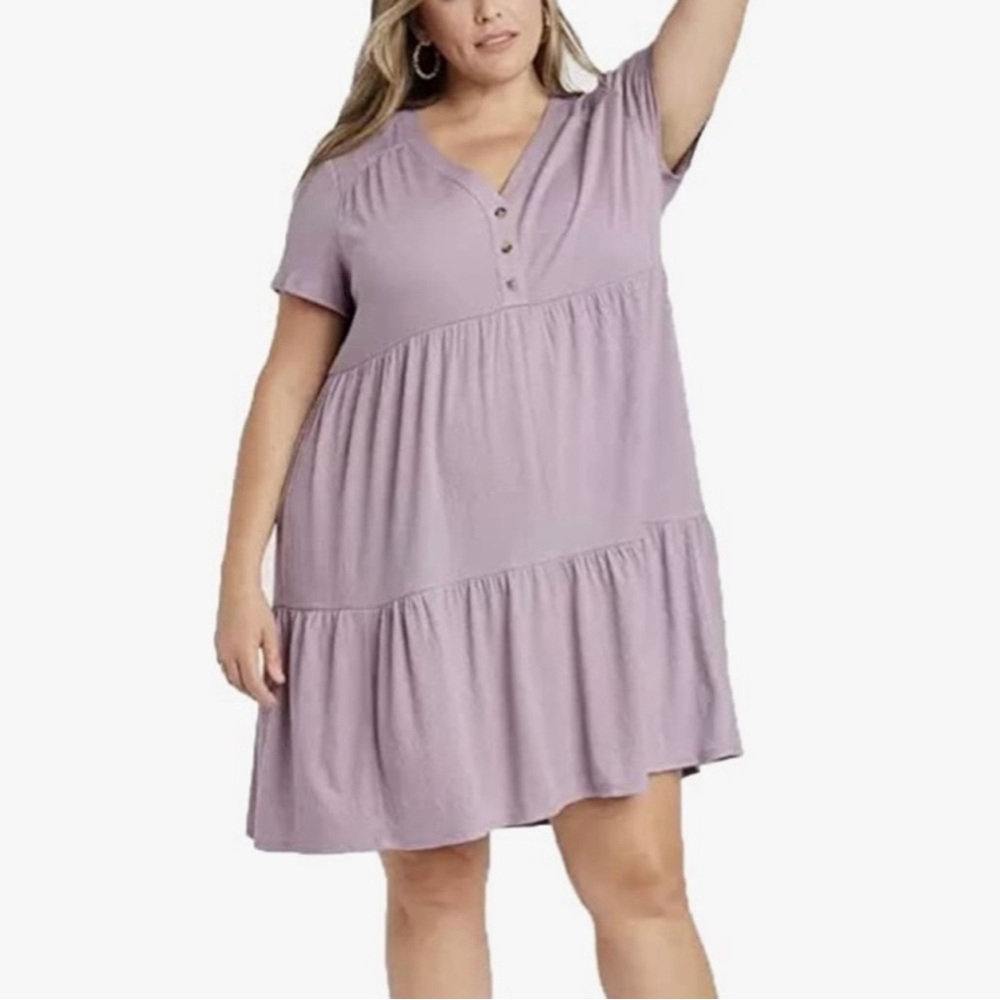 Knox Rose Dress - lilac purple - 2X
